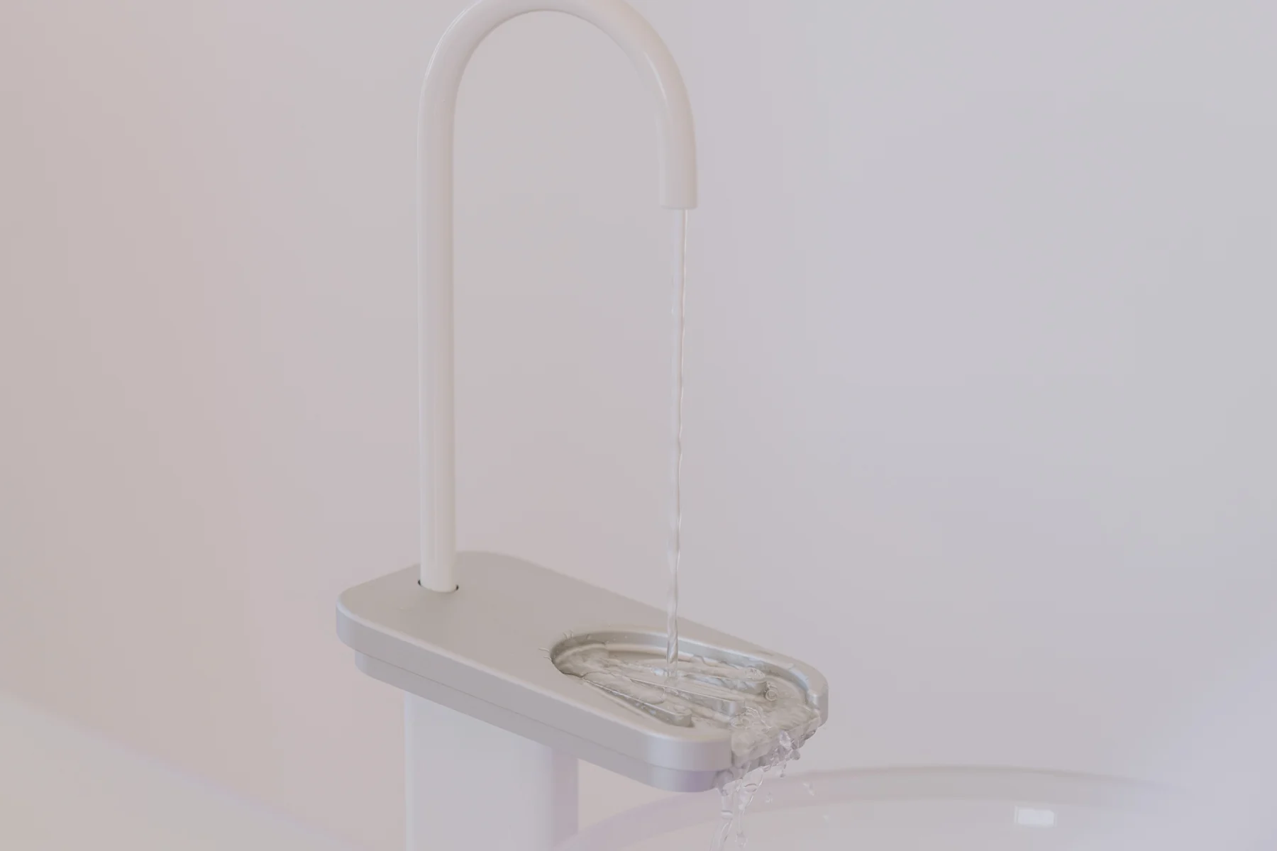 Crachoir et filet d'eau du fauteuil de soins